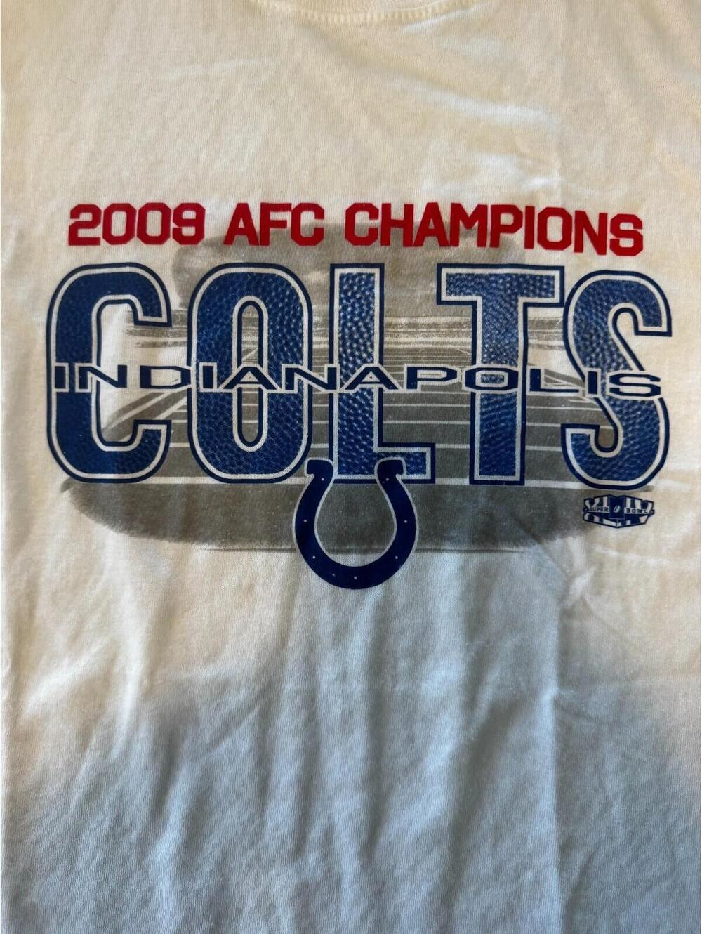 Indianapolis Colts 2009 AFC‎ Champions T Shirt XL NFL Football Super Bowl 44
